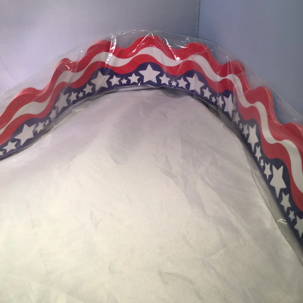 New in package with‎ tags patriotic bulletin board trim wavy